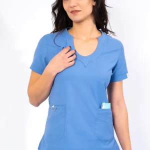 Elegant Light Blue – Дамска медицинска туника с усещане за лекота